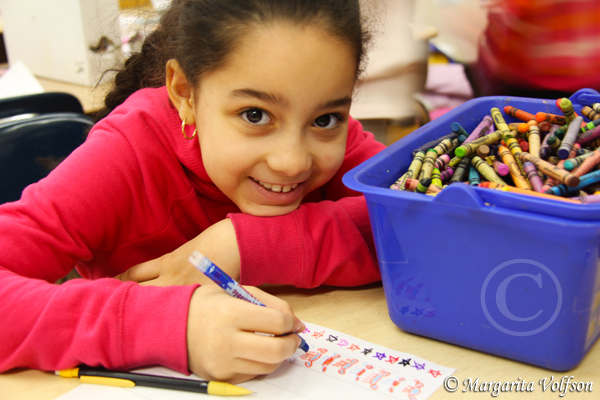 girl with crayons large